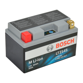 Bosch MC litiumbatteri LTZ14S 12 V 5 Ah +pol till vänster